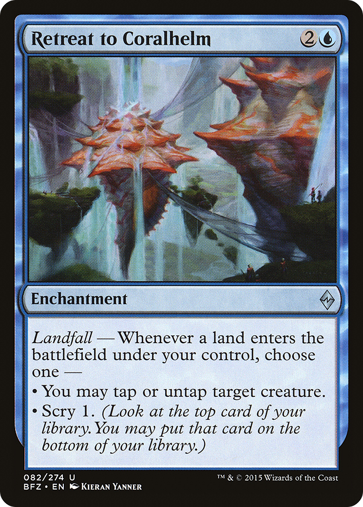 Retreat to Coralhelm [Battle for Zendikar] MTG Single Magic: The Gathering