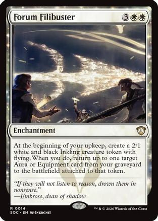 Forum Filibuster (SOC-014) [Commander: Secrets of Strixhaven] MTG Single Wizards of the Coast