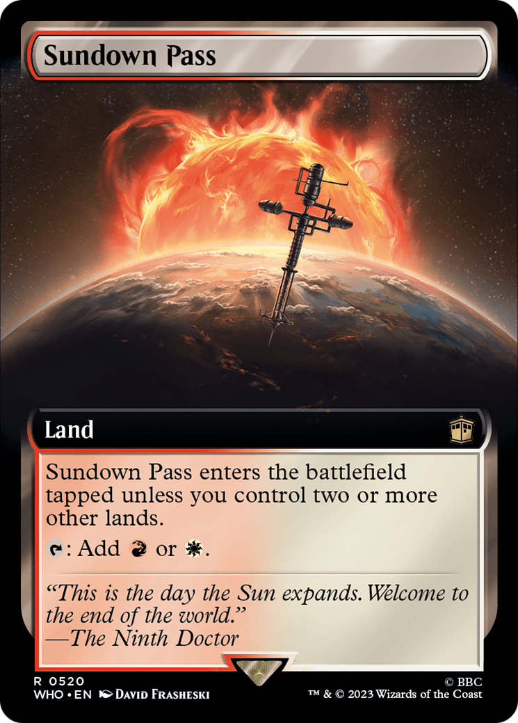 Sundown Pass (WHO-520) [Doctor Who] (Extended Art) MTG Single Wizards of the Coast