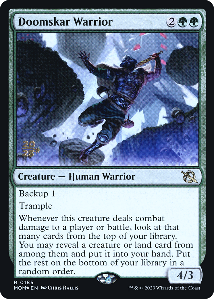 Doomskar Warrior (PRE-185S) [March of the Machine Promos] Foil MTG Single Wizards of the Coast
