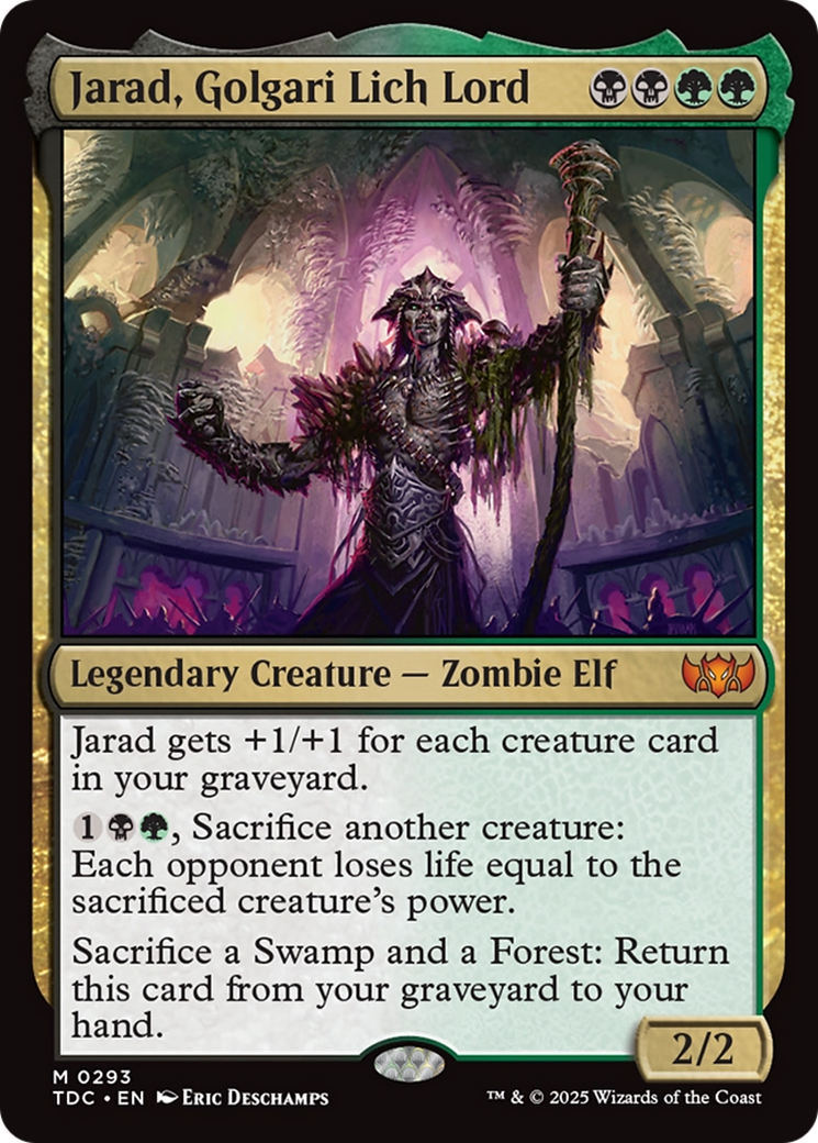 Jarad, Golgari Lich Lord (TDC-293) [Commander: Tarkir: Dragonstorm] MTG Single Wizards of the Coast