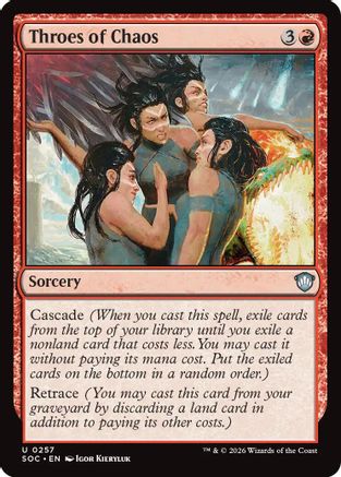 Throes of Chaos (SOC-257) [Commander: Secrets of Strixhaven] MTG Single Wizards of the Coast
