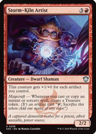 Storm-Kiln Artist (SOC-255) [Commander: Secrets of Strixhaven] MTG Single Wizards of the Coast