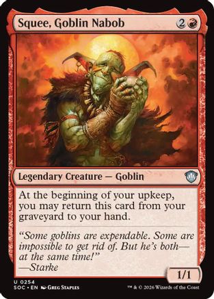 Squee, Goblin Nabob (SOC-254) [Commander: Secrets of Strixhaven] MTG Single Wizards of the Coast
