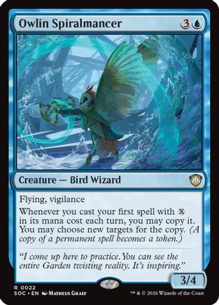 Owlin Spiralmancer (SOC-022) [Commander: Secrets of Strixhaven] MTG Single Wizards of the Coast