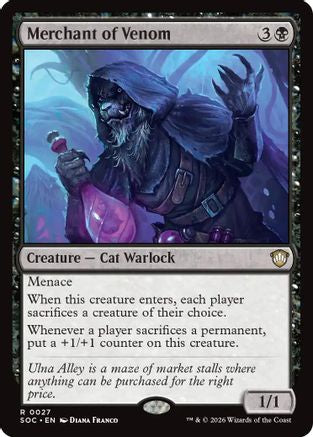 Merchant of Venom (SOC-027) [Commander: Secrets of Strixhaven] MTG Single Wizards of the Coast