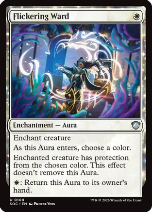 Flickering Ward (SOC-109) [Commander: Secrets of Strixhaven] MTG Single Wizards of the Coast