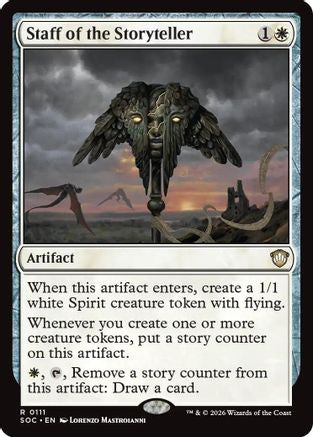 Staff of the Storyteller (SOC-111) [Commander: Secrets of Strixhaven] MTG Single Wizards of the Coast