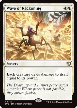 Wave of Reckoning (SOC-112) [Commander: Secrets of Strixhaven] MTG Single Wizards of the Coast