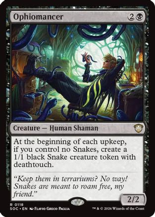 Ophiomancer (SOC-118) [Commander: Secrets of Strixhaven] MTG Single Wizards of the Coast