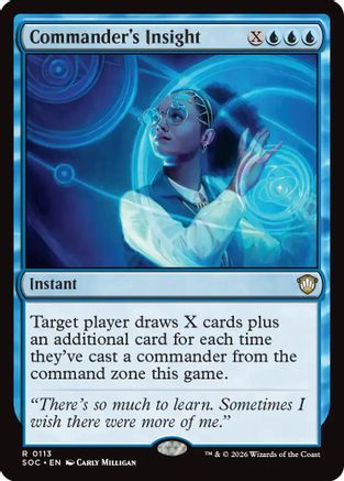 Commander's Insight (SOC-113) [Commander: Secrets of Strixhaven] MTG Single Wizards of the Coast
