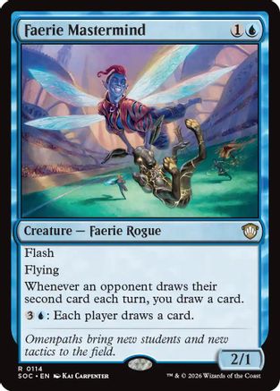 Faerie Mastermind (SOC-114) [Commander: Secrets of Strixhaven] MTG Single Wizards of the Coast