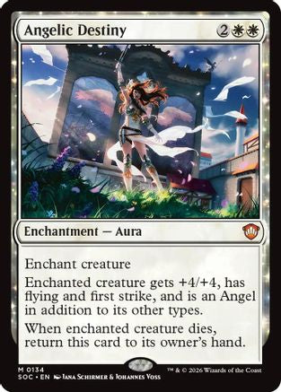 Angelic Destiny (SOC-134) [Commander: Secrets of Strixhaven] MTG Single Wizards of the Coast