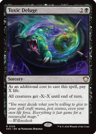 Toxic Deluge (SOC-120) [Commander: Secrets of Strixhaven] MTG Single Wizards of the Coast