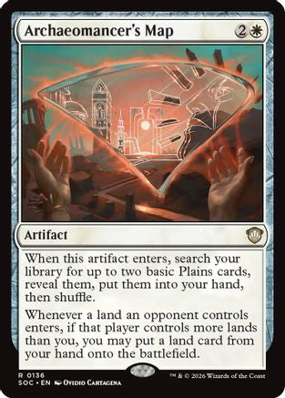 Archaeomancer's Map (SOC-136) [Commander: Secrets of Strixhaven] MTG Single Wizards of the Coast