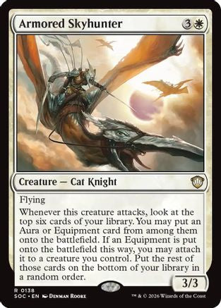 Armored Skyhunter (SOC-138) [Commander: Secrets of Strixhaven] MTG Single Wizards of the Coast