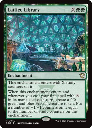 Lattice Library (SOC-040) [Commander: Secrets of Strixhaven] MTG Single Wizards of the Coast