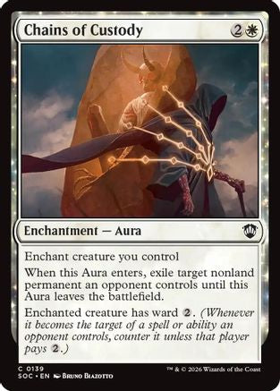 Chains of Custody (SOC-139) [Commander: Secrets of Strixhaven] MTG Single Wizards of the Coast