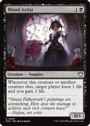 Blood Artist (SOC-209) [Commander: Secrets of Strixhaven] MTG Single Wizards of the Coast