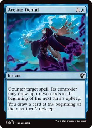 Arcane Denial (SOC-187) [Commander: Secrets of Strixhaven] MTG Single Wizards of the Coast