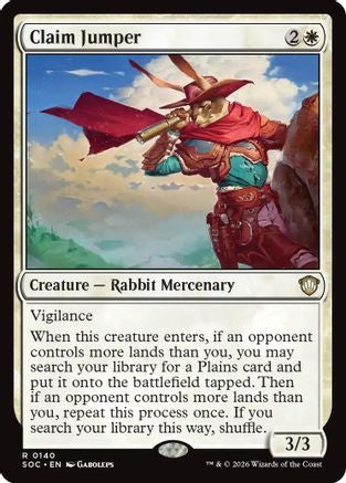 Claim Jumper (SOC-140) [Commander: Secrets of Strixhaven] MTG Single Wizards of the Coast