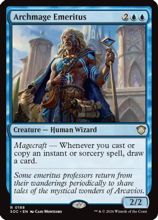 Archmage Emeritus (SOC-188) [Commander: Secrets of Strixhaven] MTG Single Wizards of the Coast