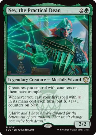 Nev, the Practical Dean (SOC-041) [Commander: Secrets of Strixhaven] MTG Single Wizards of the Coast