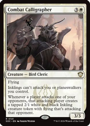 Combat Calligrapher (SOC-141) [Commander: Secrets of Strixhaven] MTG Single Wizards of the Coast
