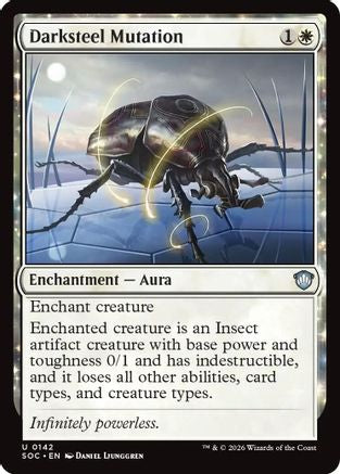 Darksteel Mutation (SOC-142) [Commander: Secrets of Strixhaven] MTG Single Wizards of the Coast