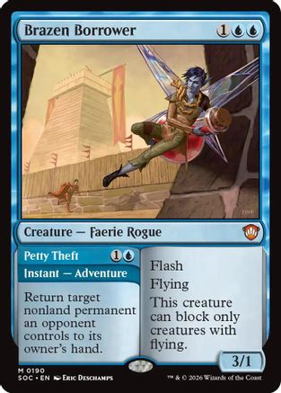 Brazen Borrower (SOC-190) [Commander: Secrets of Strixhaven] MTG Single Wizards of the Coast