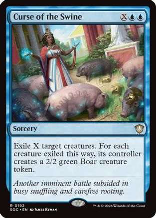 Curse of the Swine (SOC-192) [Commander: Secrets of Strixhaven] MTG Single Wizards of the Coast