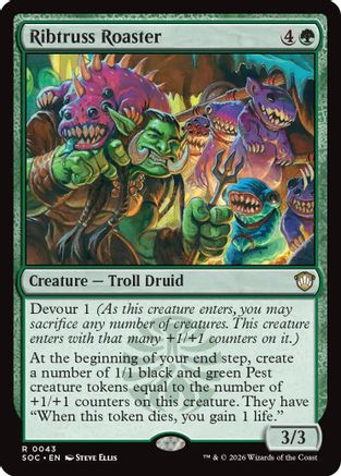 Ribtruss Roaster (SOC-043) [Commander: Secrets of Strixhaven] MTG Single Wizards of the Coast