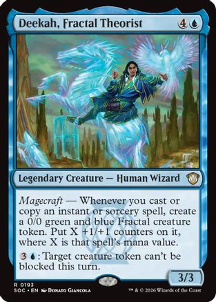 Deekah, Fractal Theorist (SOC-193) [Commander: Secrets of Strixhaven] MTG Single Wizards of the Coast