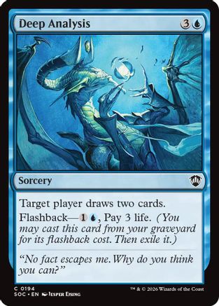 Deep Analysis (SOC-194) [Commander: Secrets of Strixhaven] MTG Single Wizards of the Coast