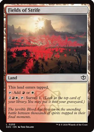 Fields of Strife (SOS-255) [Secrets of Strixhaven] Foil MTG Single Wizards of the Coast