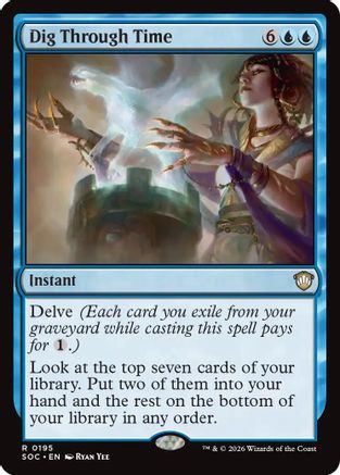 Dig Through Time (SOC-195) [Commander: Secrets of Strixhaven] MTG Single Wizards of the Coast