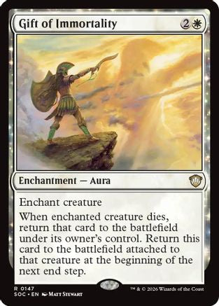 Gift of Immortality (SOC-147) [Commander: Secrets of Strixhaven] MTG Single Wizards of the Coast