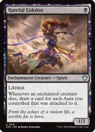 Hateful Eidolon (SOC-215) [Commander: Secrets of Strixhaven] MTG Single Wizards of the Coast