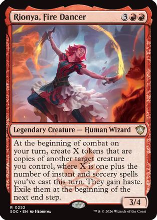 Rionya, Fire Dancer (SOC-252) [Commander: Secrets of Strixhaven] MTG Single Wizards of the Coast