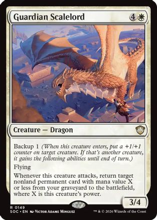 Guardian Scalelord (SOC-149) [Commander: Secrets of Strixhaven] MTG Single Wizards of the Coast