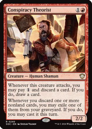 Conspiracy Theorist (SOC-240) [Commander: Secrets of Strixhaven] MTG Single Wizards of the Coast