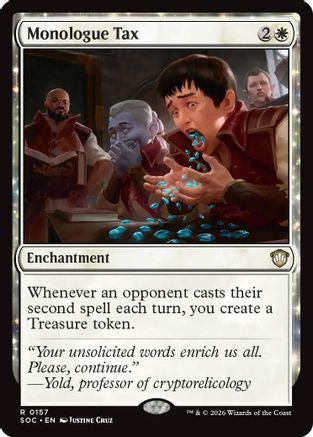 Monologue Tax (SOC-157) [Commander: Secrets of Strixhaven] MTG Single Wizards of the Coast