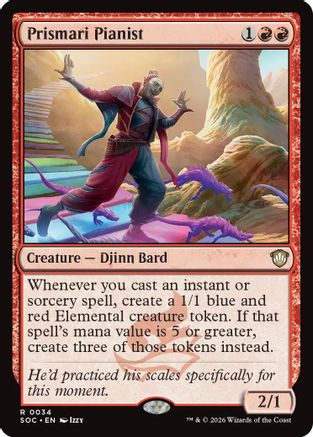 Prismari Pianist (SOC-034) [Commander: Secrets of Strixhaven] MTG Single Wizards of the Coast