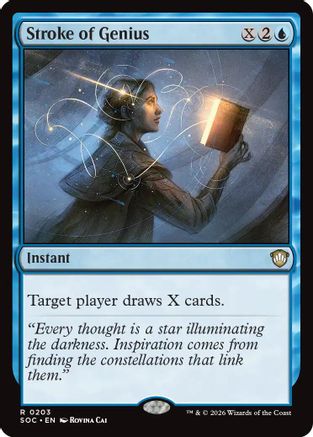 Stroke of Genius (SOC-203) [Commander: Secrets of Strixhaven] MTG Single Wizards of the Coast