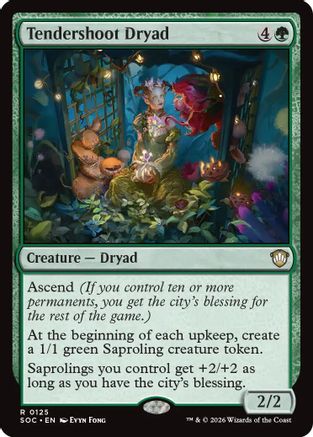 Tendershoot Dryad (SOC-125) [Commander: Secrets of Strixhaven] MTG Single Wizards of the Coast