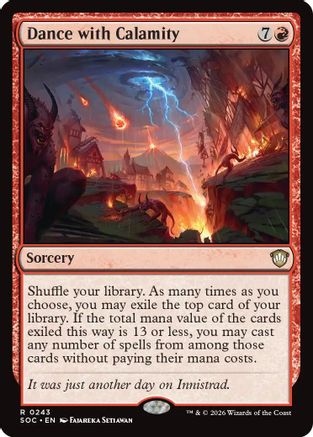 Dance with Calamity (SOC-243) [Commander: Secrets of Strixhaven] MTG Single Wizards of the Coast