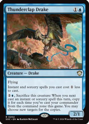Thunderclap Drake (SOC-204) [Commander: Secrets of Strixhaven] MTG Single Wizards of the Coast