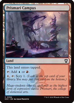 Prismari Campus (SOC-394) [Commander: Secrets of Strixhaven] MTG Single Wizards of the Coast