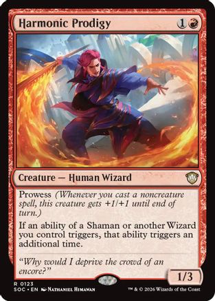 Harmonic Prodigy (SOC-123) [Commander: Secrets of Strixhaven] MTG Single Wizards of the Coast