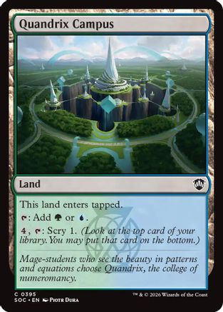 Quandrix Campus (SOC-395) [Commander: Secrets of Strixhaven] MTG Single Wizards of the Coast